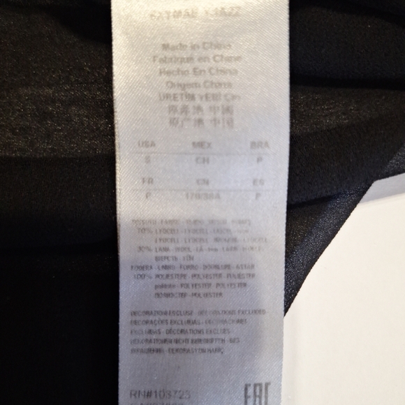 Armani Exchange Gray Knit Tee with Sheer Black Short Sleeves - Picture 9 of 9